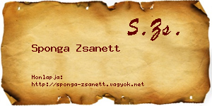 Sponga Zsanett névjegykártya
