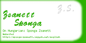 zsanett sponga business card